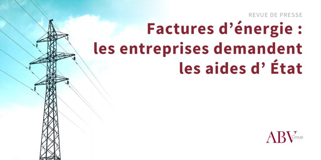 Les entreprises demandent les aides d'Etat pour leur facture énergétique