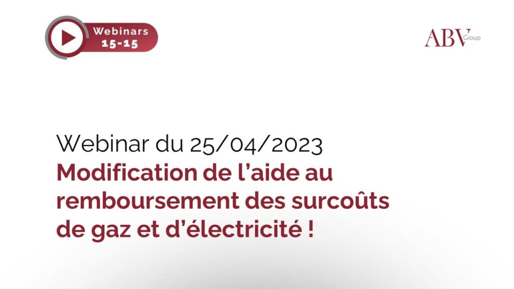 Modification de laide au remboursement des surcoûts de gaz et d'électricité