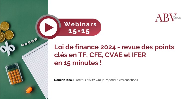 Webinar Fiscalité Locale du 25/01/2024