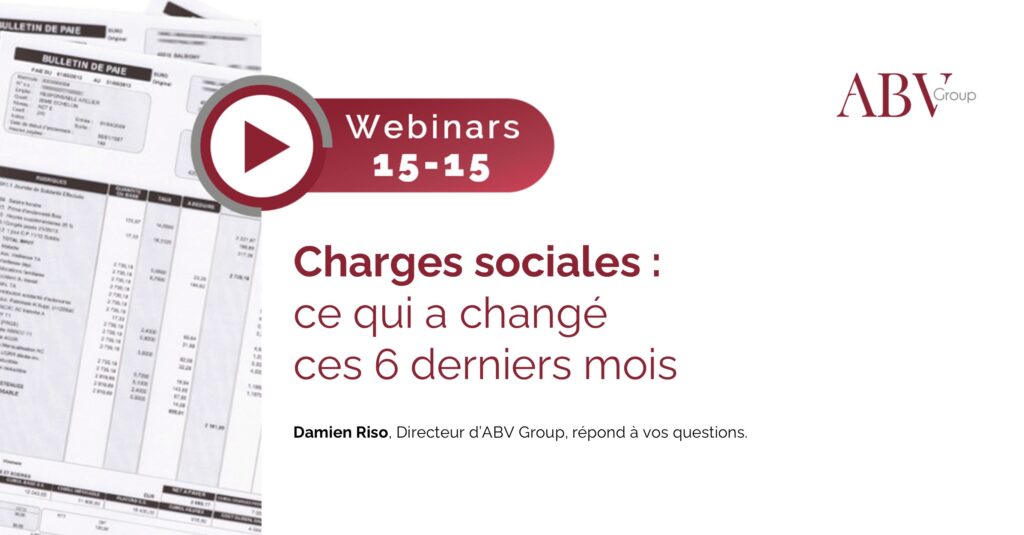 Charges sociales : évolution des 6 derniers mois