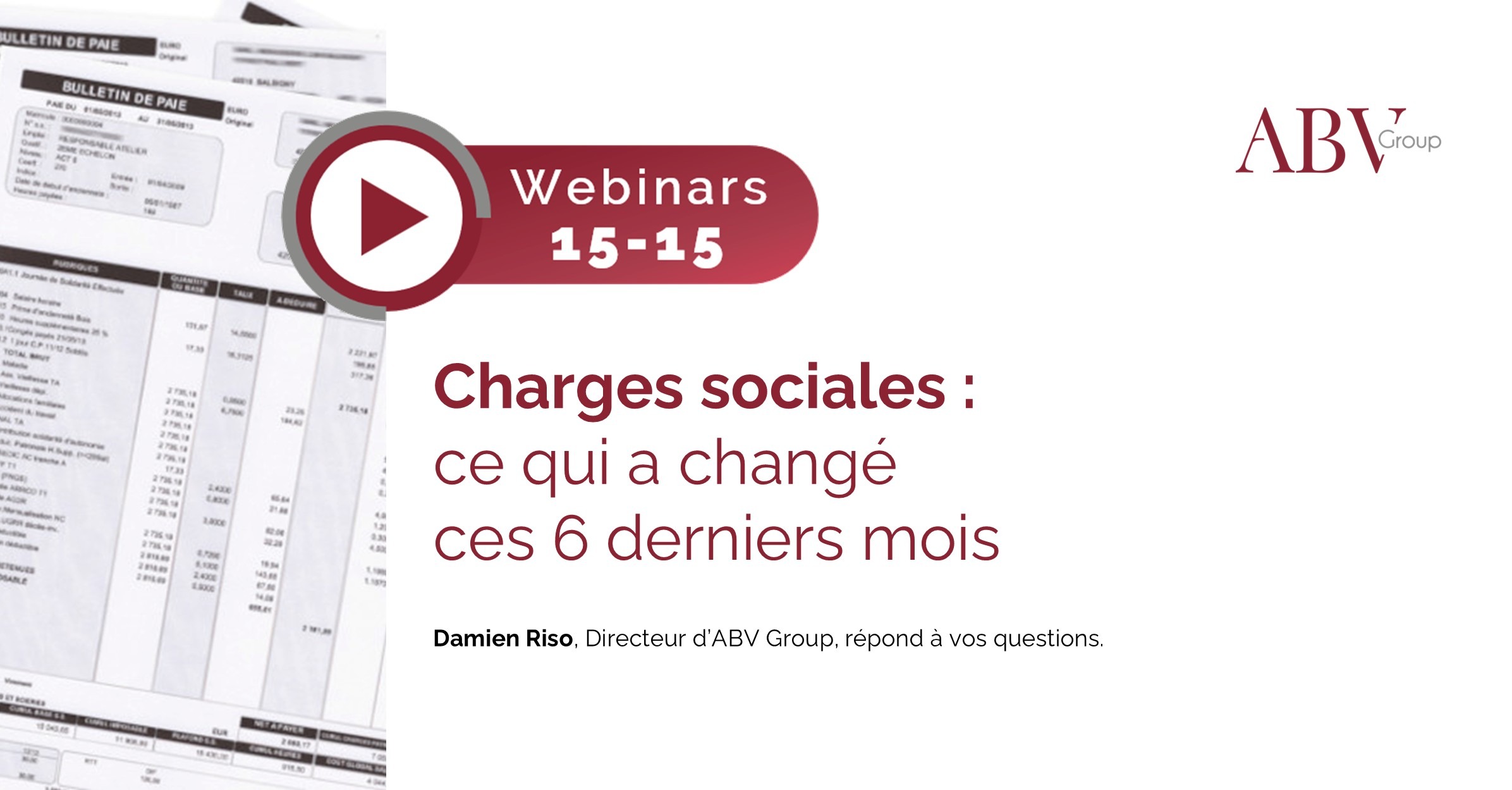 Charges sociales : évolution des 6 derniers mois